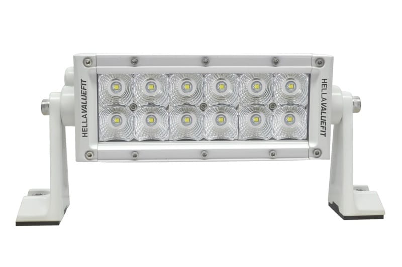 Hella Value Fit 8in Light - 36W Dual Row White Housing Flood Beam - LED thumbnail 2