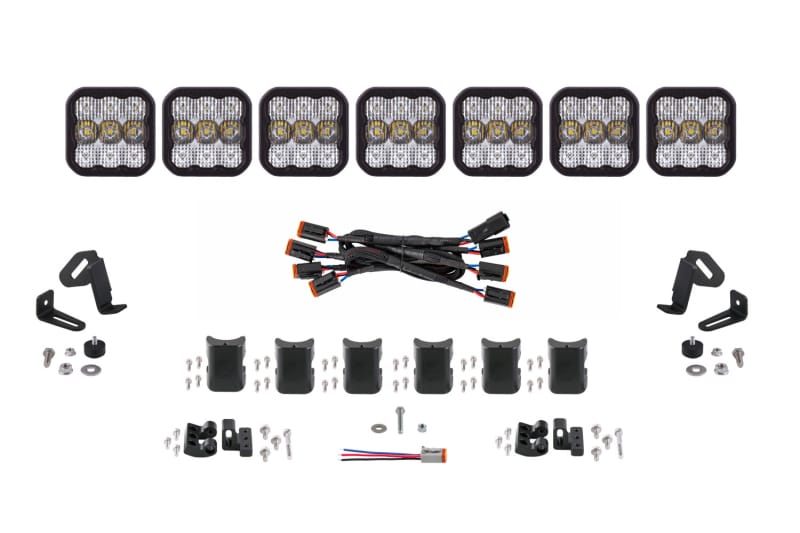 Diode Dynamics SS5 Sport Universal CrossLink 7-Pod Lightbar - White Combo
