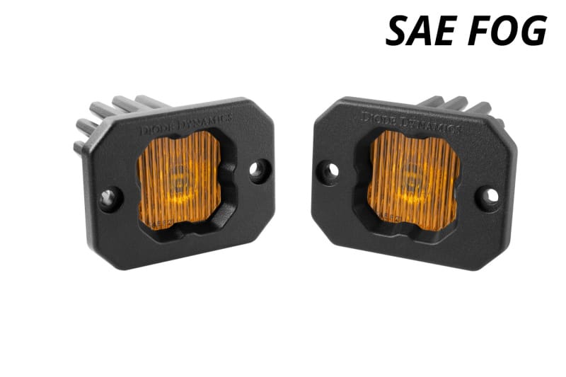 Diode Dynamics Stage Series C1 LED Pod - Yellow SAE Fog Flush ABL (Pair) thumbnail 2