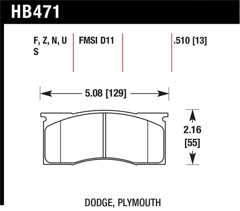 Hawk HPS Street Brake Pads - HB471F.510