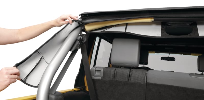 Bestop 07-18 Jeep Wrangler JK 4-Door Sport Bar Cover (Black Diamond)