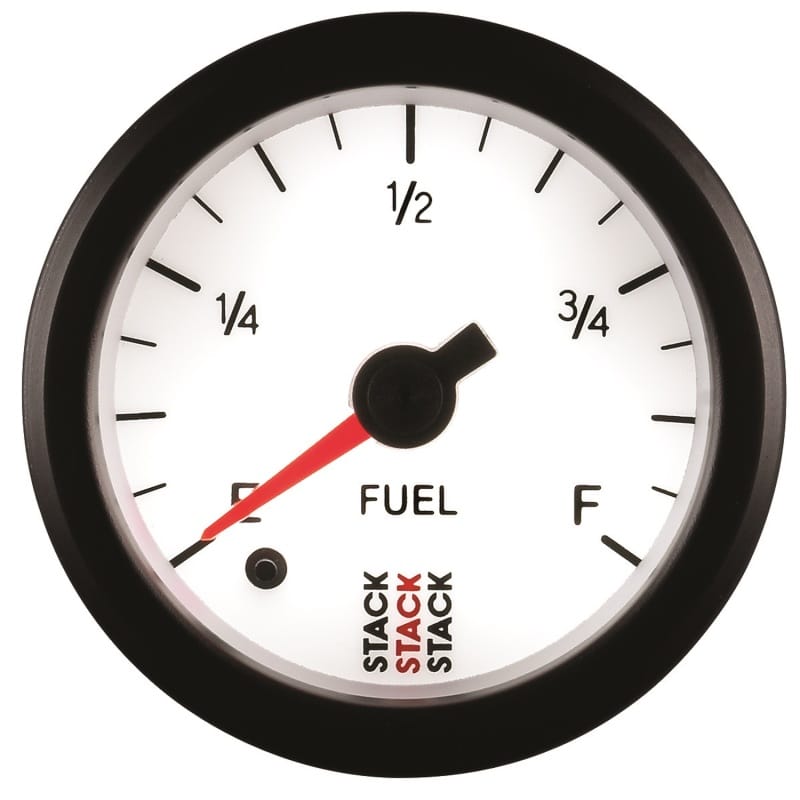 Autometer Stack 52mm 0-280 Ohm Programmable Pro Stepper Motor Fuel Level Gauge - White thumbnail 4