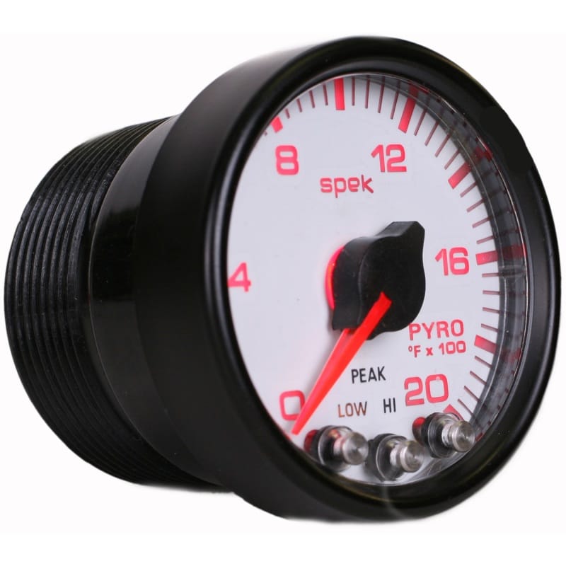 Autometer Spek-Pro Gauge Pyro. (Egt) 2 1/16in 2000f Stepper Motor W/Peak & Warn Wht/Blk - P31012 thumbnail 3