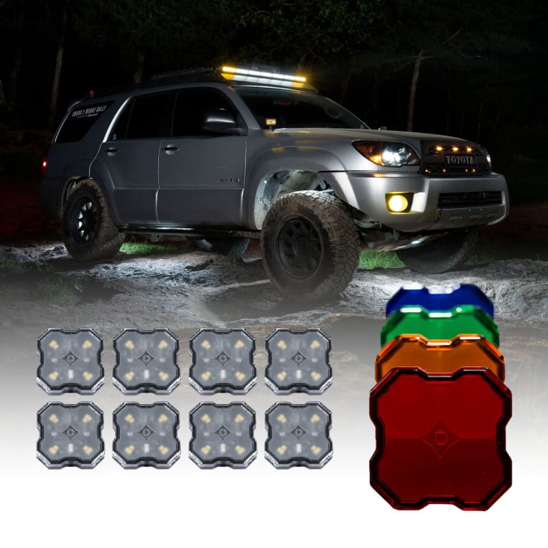 Diode Dynamics Stage Series SXS Rock Light Installer Kit - White Diffused M8 (8-pack) thumbnail 2