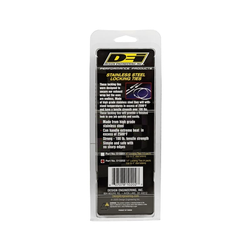 DEI Stainless Steel Locking Tie 14in - 5 per pack thumbnail 2