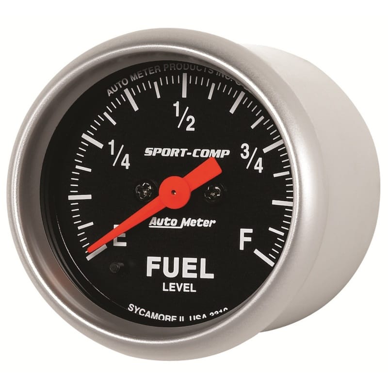 Autometer Sport Comp 52mm Full Sweep Electronic Fuel Level Programmable Empty-Full Range Gauge thumbnail 2