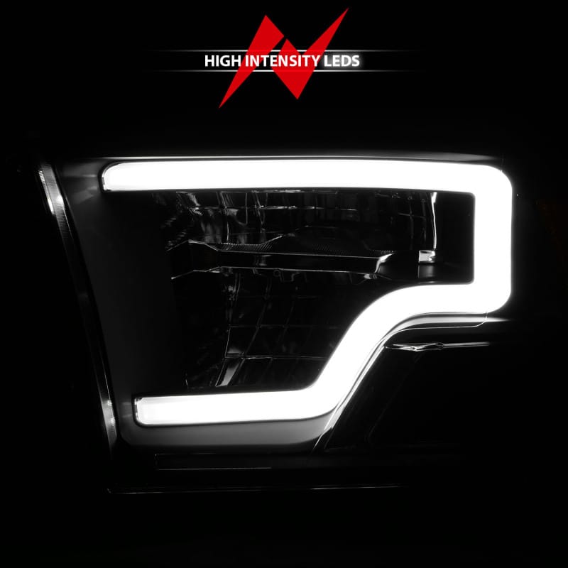 ANZO 2009-2020 Dodge Ram 1500 Full LED Square Projector Headlights w/ Chrome Housing Black Amber thumbnail 7