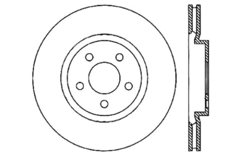 StopTech 05-09 Chrysler 300 (5.7L V8 exc SRT-8) Front Right Slotted & Drilled Rotor thumbnail 4