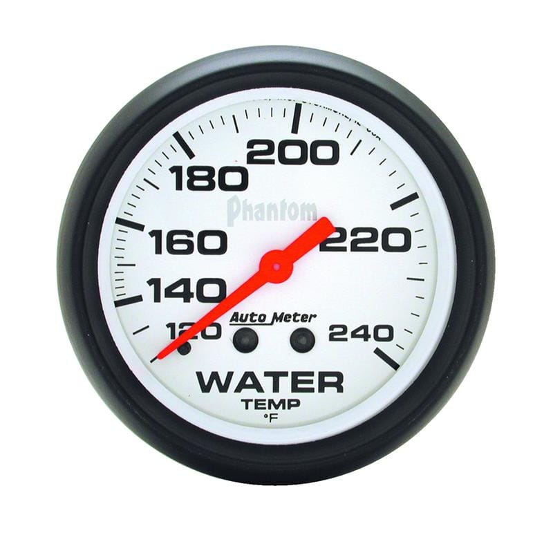 Autometer Phantom 66mm 120-240 Deg F Mechanical Water Temperature Gauge