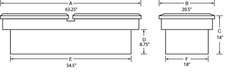 Lund 04-10 Chevy Colorado Ext. Cab (All Beds Gull-Wing Crossover) Challenger Tool Box - Brite thumbnail 2