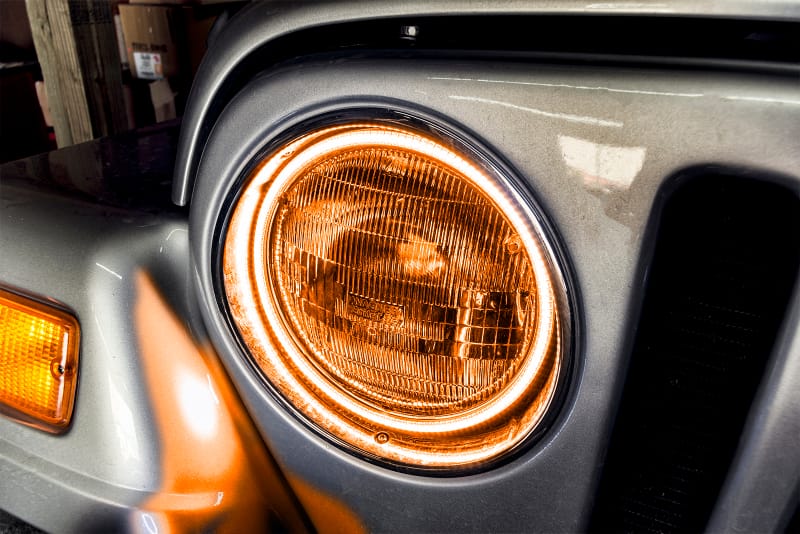 Oracle Jeep Wrangler TJ 97-06 LED Waterproof Halo Kit - Amber thumbnail 3