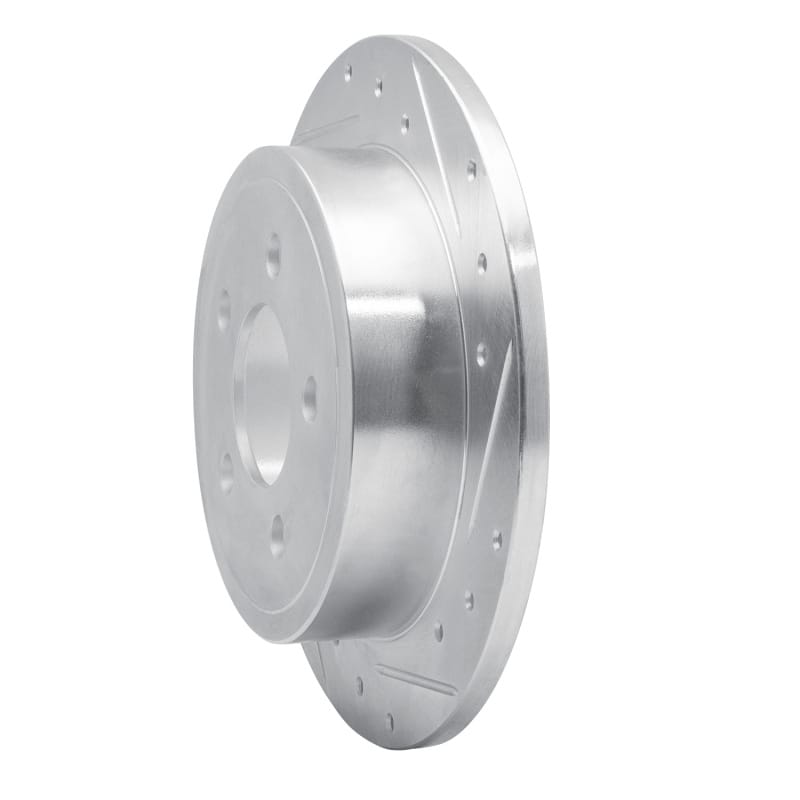 R1 03-07 Jeep Liberty Rear Right Drilled & Slotted Silver Brake Rotor thumbnail 2