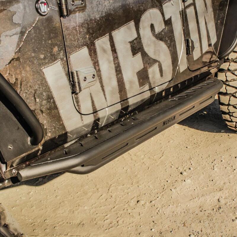 Westin/Snyper 2018+ Jeep Wrangler JL Unlimited 4DR Triple Tube Rock Rail Steps - Textured Black thumbnail 3