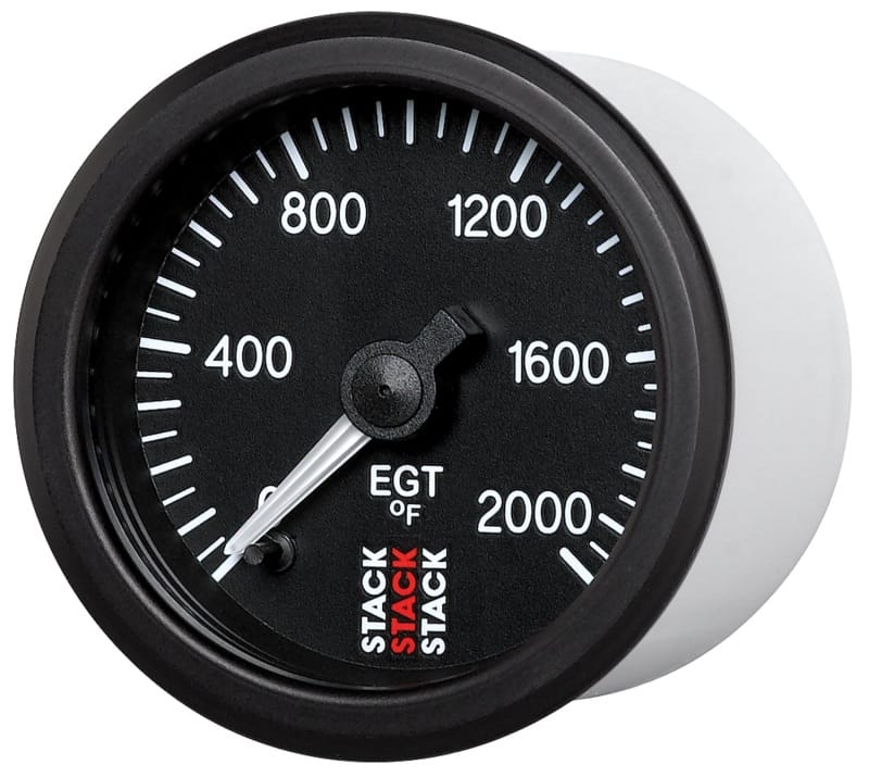 Autometer Stack 52mm 0-2000 Deg F Pro Stepper Motor Exhaust Gas Temp Gauge - Black thumbnail 2