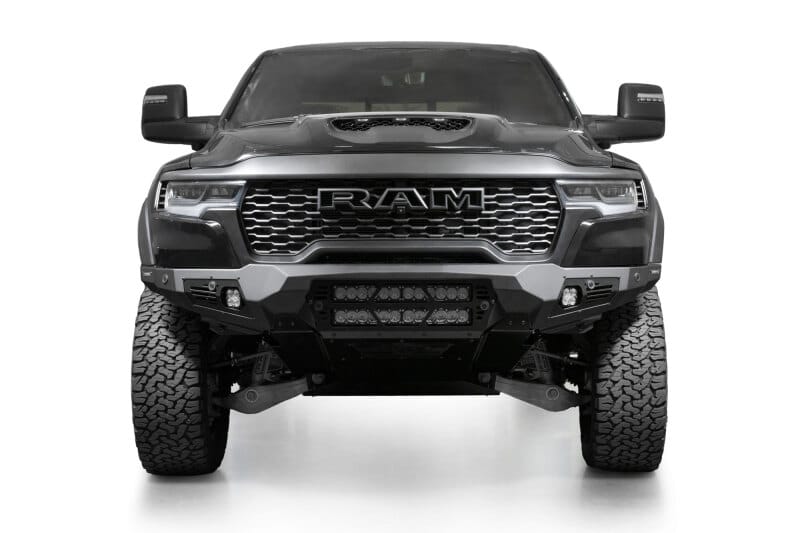 Addictive Desert Designs 25+ RAM 1500 RHO Bomber Front Bumper (20 Inch Lights) thumbnail 2