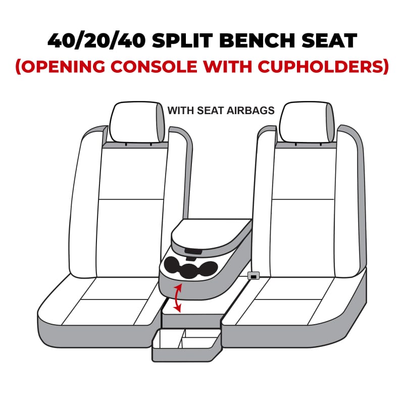 Covercraft 22-24 Ram 2500/3500 Fr 40/20/40 Endura RAM Logo SeatSaver Custom Front Row Seat Covers