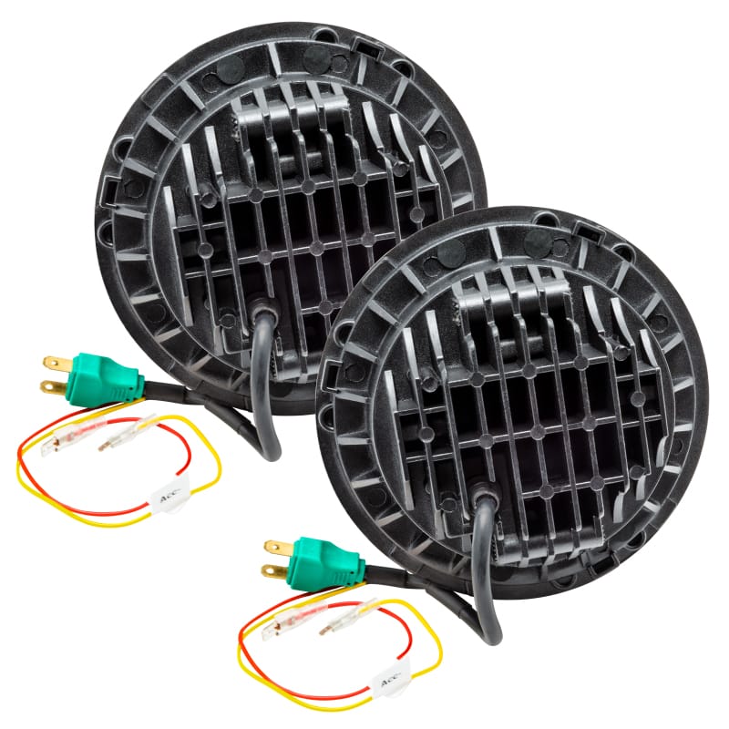 Oracle 7in High Powered LED Headlights - Black Bezel - Blue thumbnail 4