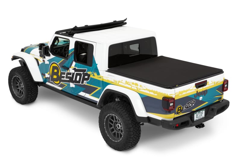 Bestop 20-26 Jeep Gladiator 5 Ft Bed Supertop Truck 2 Tonneau (Prem Blk Twill) thumbnail 2