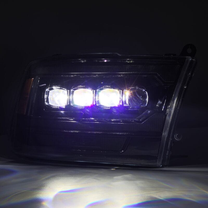 AlphaRex 09-18 Ram 2500 NOVA LED Proj Headlights Plank Style Alpha Blk w/Activ Light/Seq Signal/DRL thumbnail 3