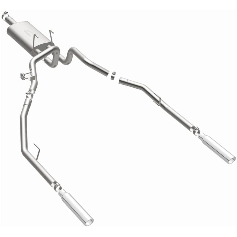 Magnaflow 09-13 Dodge Ram 1500 V6 3.6L Dual Spilt Rear Exit Polished Stainless C/B Perf Exhaust thumbnail 4