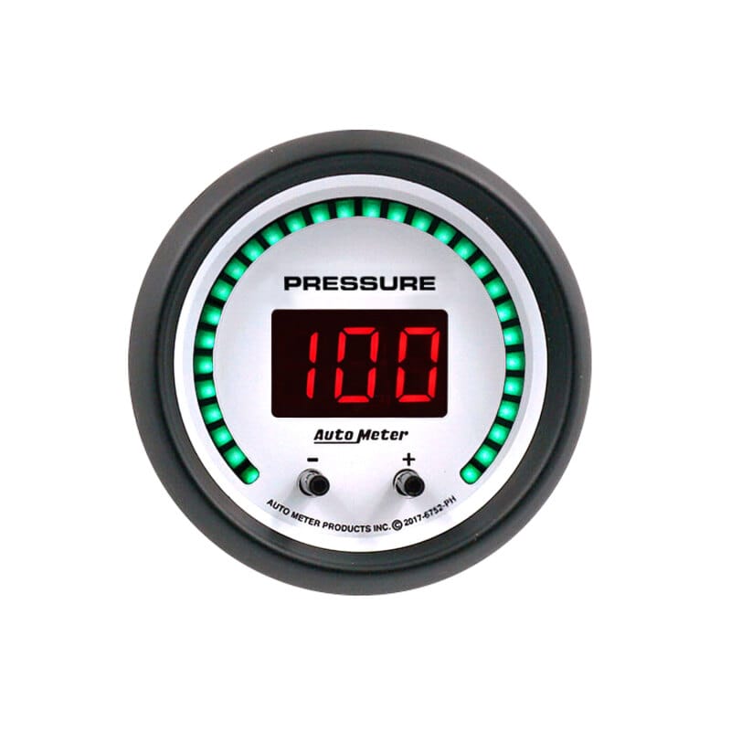 Autometer 52.4mm White Switchable 0-1600 PSI/0-110 BAR Fluid Pressure Phantom Elite Digital Gauge thumbnail 2