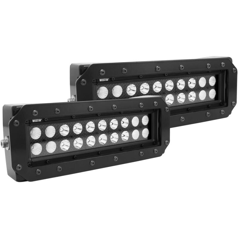 Westin HDX Flush Mount B-FORCE LED Light Kit (Set of 2) w/wiring harness - Black - 57-0035