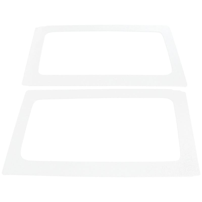 DEI 11-18 Jeep Wrangler JK 2-Door Boom Mat Rear Side Window Trim - 2 Piece - White