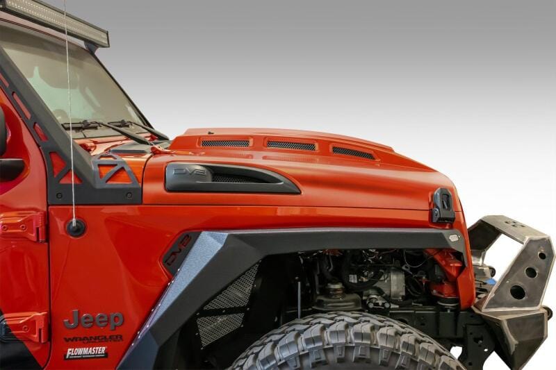 DV8 Offroad 18+ Jeep JL Heat Dispersion Hood - Primer Black thumbnail 5