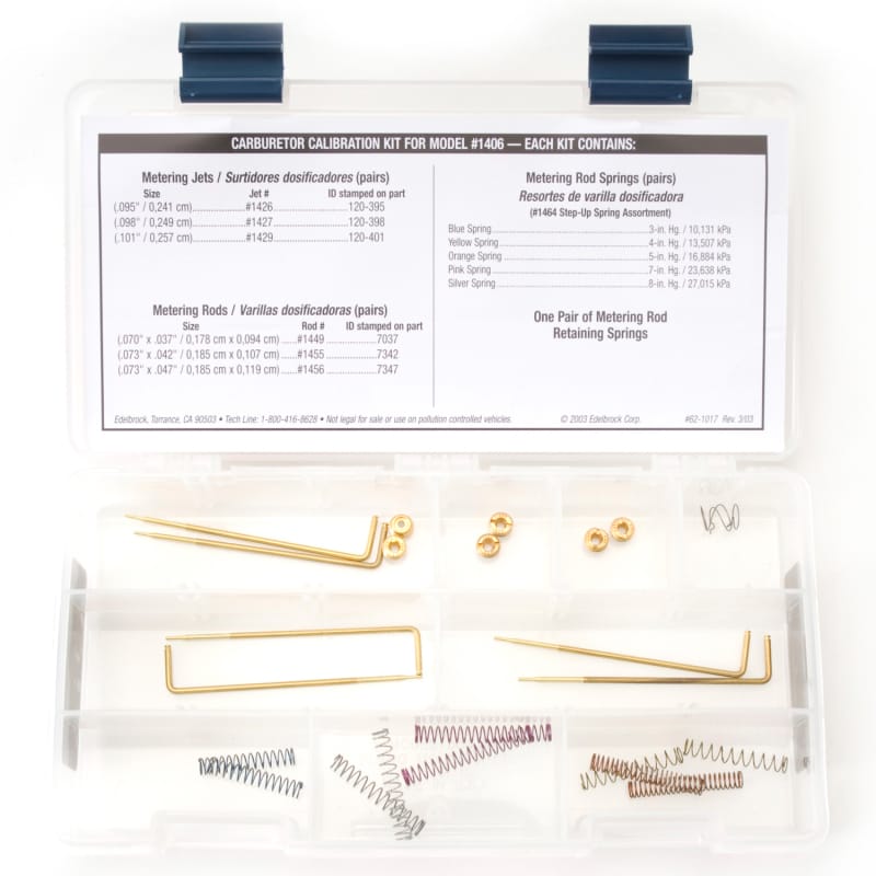 Edelbrock Jet / Rod Kit for 1406 thumbnail 2