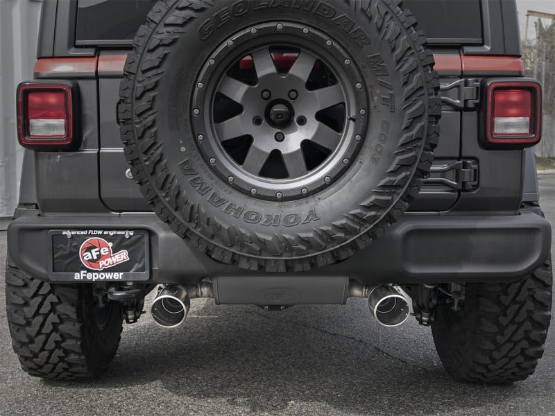 aFe Rebel Series 2.5in 304 SS Cat-Back Exhaust w/ Polished Tips 2018+ Jeep Wrangler (JL) V6 3.6L thumbnail 3