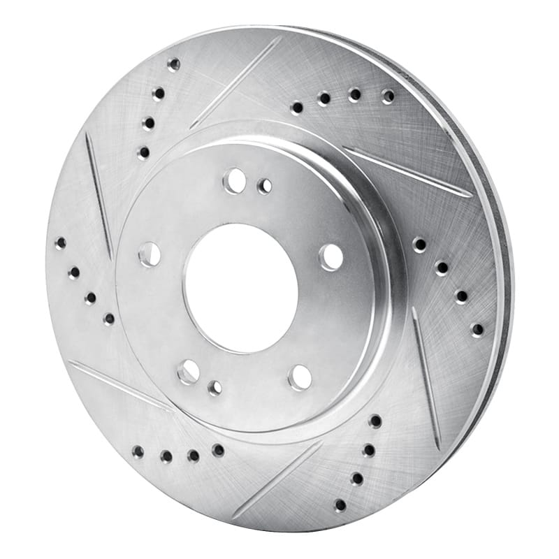 R1 00-24 Chrysler SEBRING Front Left Drilled & Slotted Silver Brake Rotor thumbnail 2