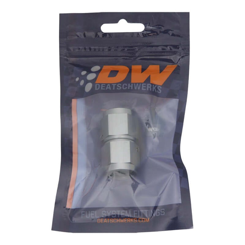 DeatschWerks 8AN Female Flare To 8AN Flare Female Swivel - Anodized Titanium thumbnail 2