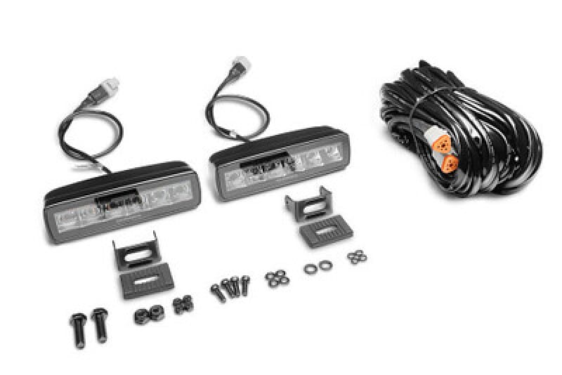 Go Rhino Xplor Blackout Combo Series Sixline LED Spot Lights w/Amber (Surface Mount) - Blk (Pair) thumbnail 3