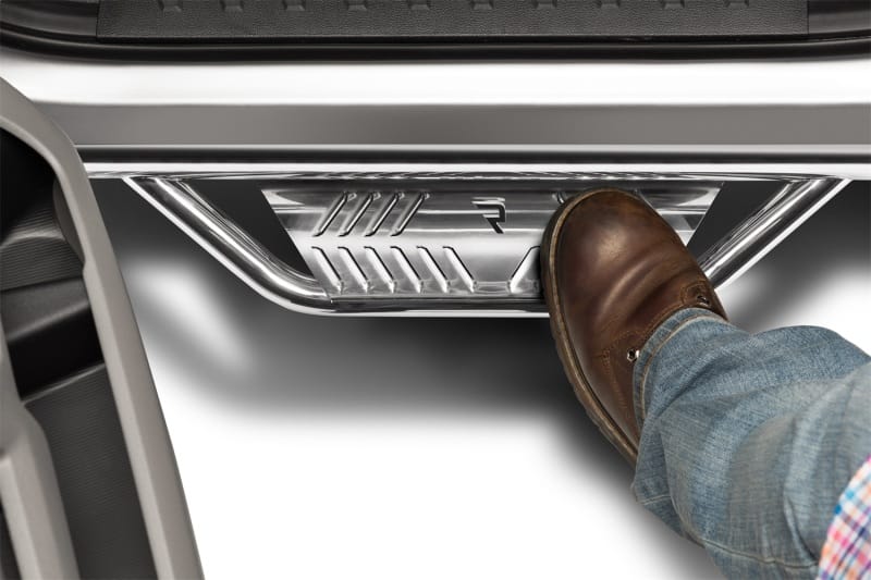 N-Fab Podium SS 2019 Jeep Wrangler JT 4DR Truck - Full Length - Polished Stainless - 3in thumbnail 2