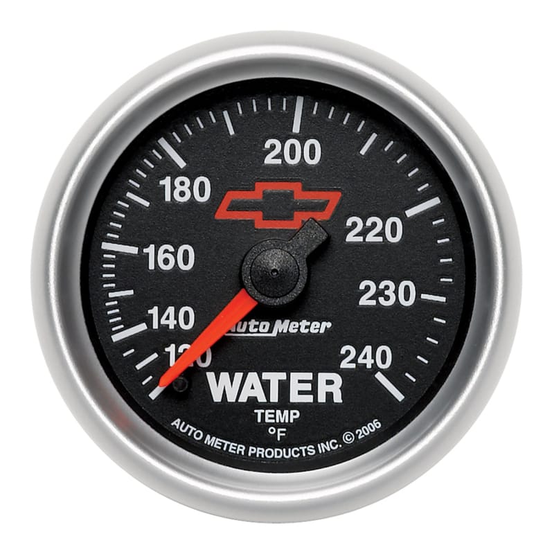 Autometer Sport-Comp II 2-1/16in 120-240 Deg Mechanical Water Temp Gauge - Bowtie Black thumbnail 2