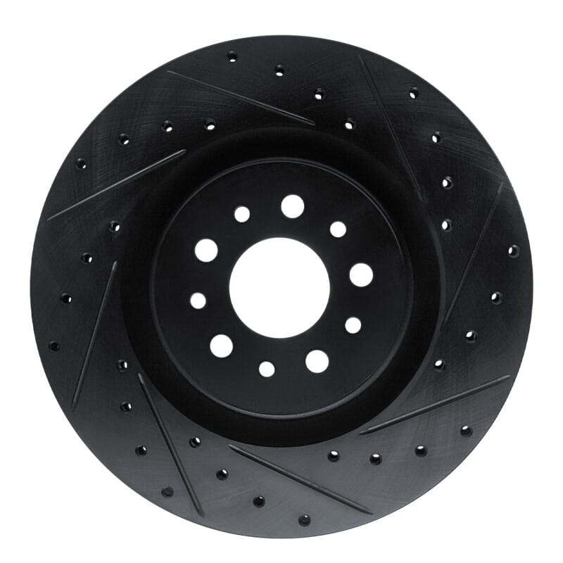 R1 15-22 Ram Promaster City Front Right Drilled & Slotted Black Brake Rotor