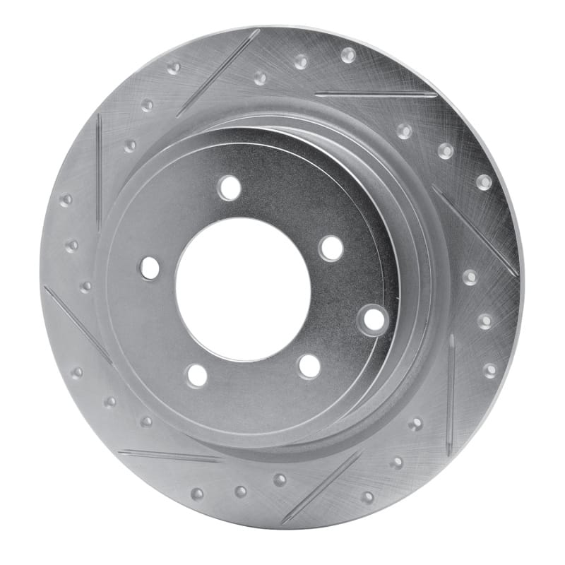 R1 07-17 Chrysler 200 Rear Left Drilled & Slotted Silver Brake Rotor - 631-39024L thumbnail 2