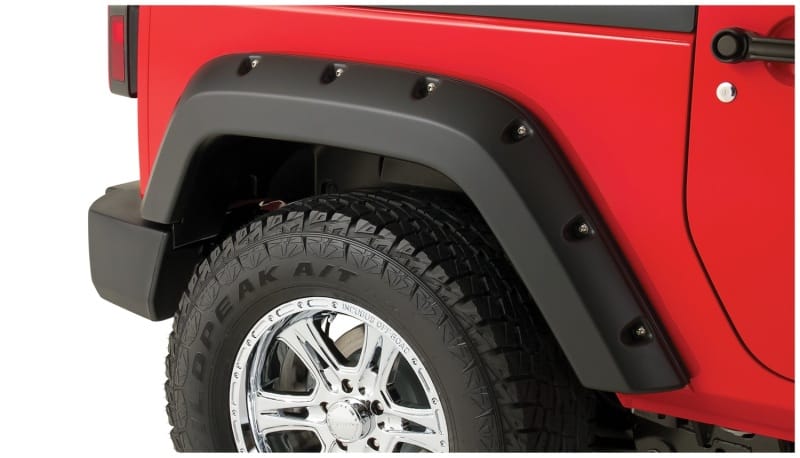 Bushwacker 07-18 Jeep Wrangler Pocket Style Flares 2pc Fits 2-Door Sport Utility Only - Black thumbnail 2