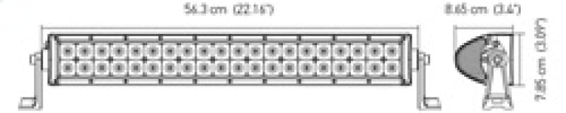 Hella Value Fit Sport 22in - 120W LED Light Bar - Dual Row Combo Beam thumbnail 3