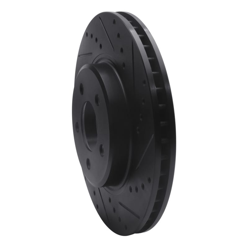 R1 05-23 Chrysler 300 Front Right Drilled & Slotted Black Brake Rotor - 633-39015R thumbnail 2
