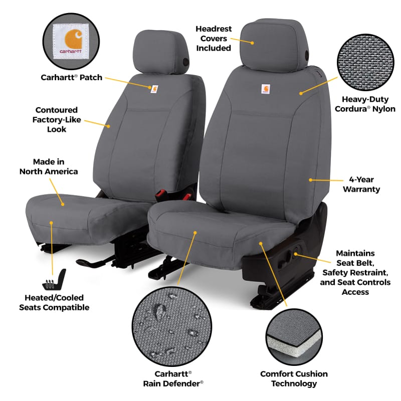 Covercraft 94-02 Dodge Ram Front Row Carhartt Super Dux PrecisionFit Seat Cover thumbnail 3