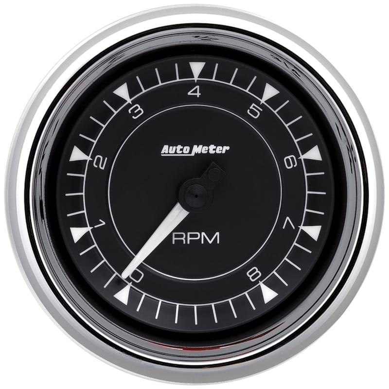 AutoMeter 3-3/8in 8K RPM In-Dash Tachometer Gauge - Chrome