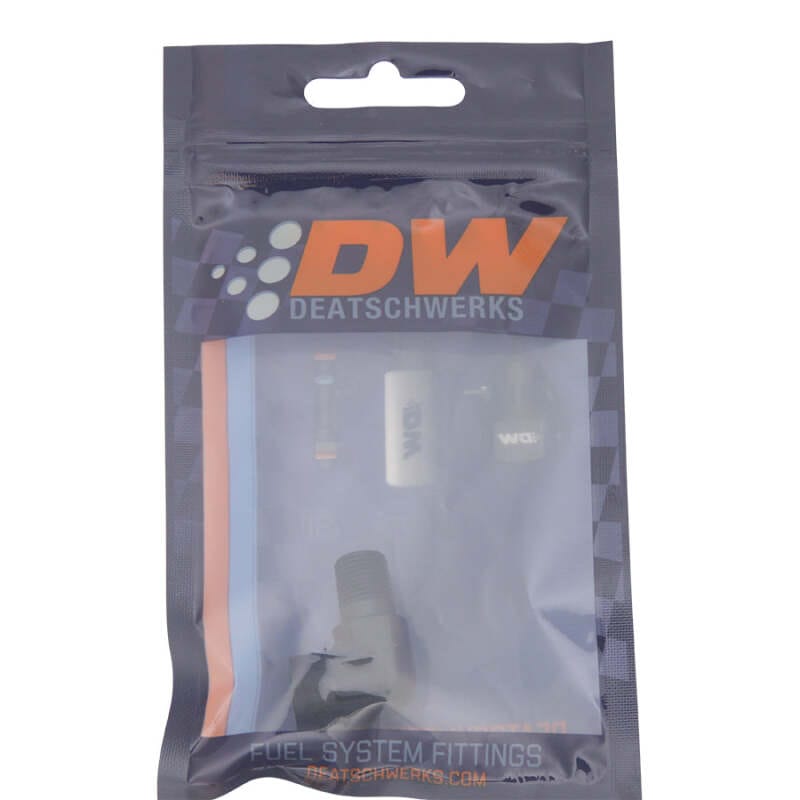 DeatschWerks 90-Degree 1/8in NPT Male to Female 1/8in NPT - Anodized Matte Black thumbnail 2