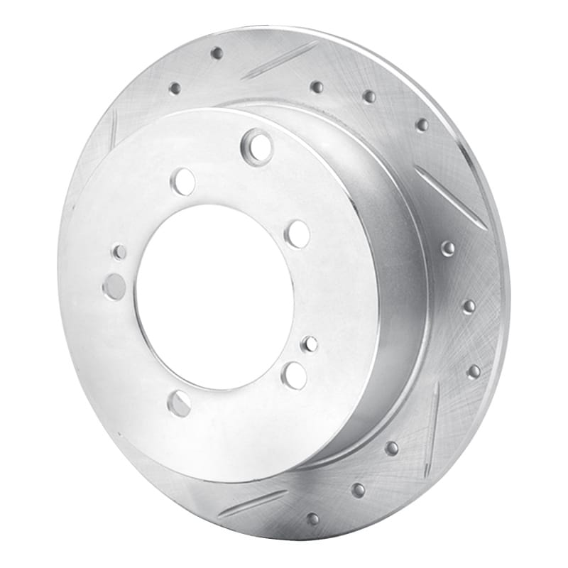 R1 94-07 Chrysler SEBRING Rear Left Drilled & Slotted Silver Brake Rotor thumbnail 2