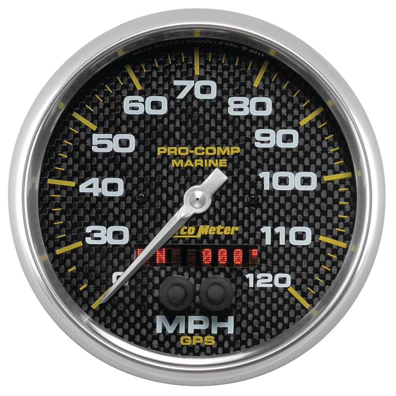 Autometer Marine Carbon Fiber 5in 120mph GPS Speedometer thumbnail 2
