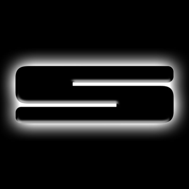ORACLE Lighting Universal Illuminated LED Letter Badges - Matte Blk Surface Finish - S - 3141-S-001