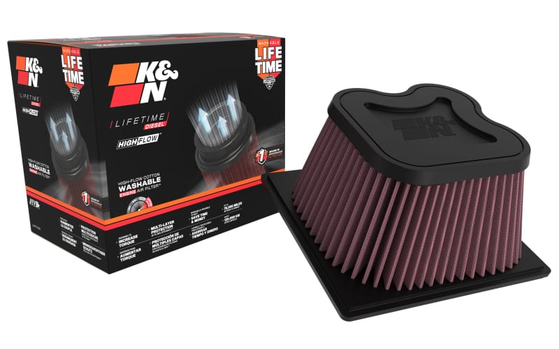 K&N 10-11 Dodge Ram 2500/3500/4500/5500 6.7L L6 Diesel Replacement Air Filter thumbnail 4