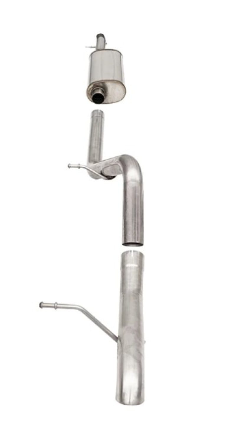 Corsa 2007-2018 Jeep Wrangler JKU 3.6L Sport 2.75in Cat-Back Exhaust w/ Single 4in Tips thumbnail 2