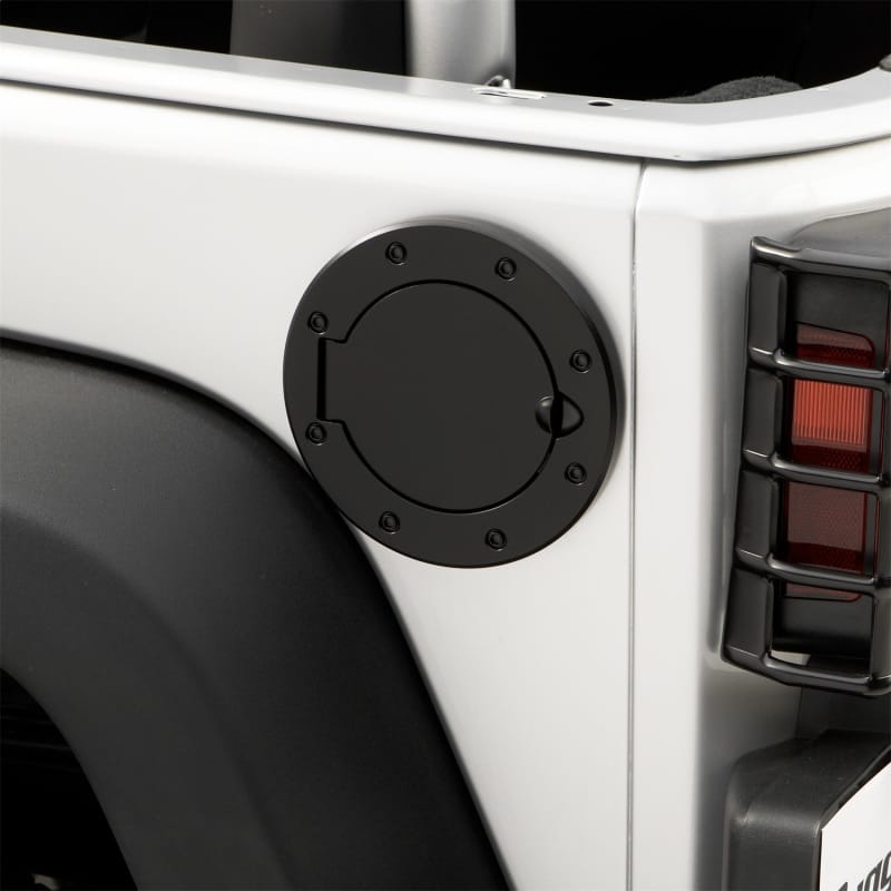 Rugged Ridge 07-18 Jeep Wrangler JK Black Non-Locking Gas Cap Door thumbnail 2