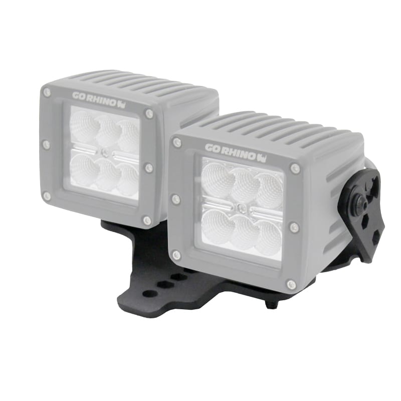 Go Rhino 18-20 Jeep Wrangler JL/JLU/Gladiator JT Light Mount - Two 3in Cubes - 731230T thumbnail 2